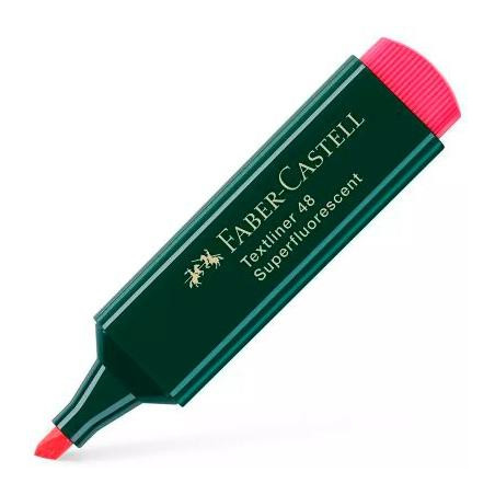 154821 FABER CASTELL MARCADOR SUPERFLUORESCENTE TEXTLINER 48 ROJO