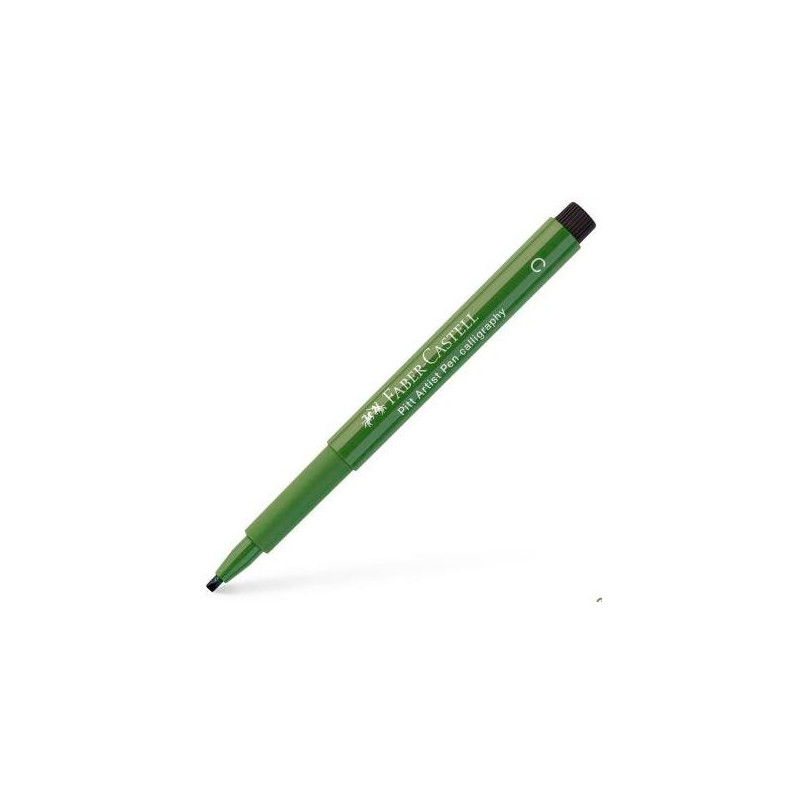 167574 FABER CASTELL ROTULADOR PERMANENTE PITT ARTIST PEN CALLIGRAPHY 2.5MM VERDE ÓXIDO CROMO