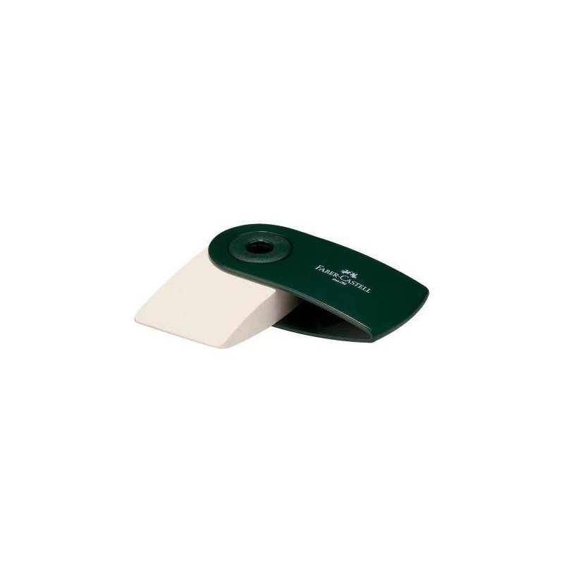 182402 FABER CASTELL GOMA DE BORRAR SLEEVE CON FUNDA VERDE