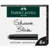 185507 FABER CASTELL ESTUCHE 6 CARTUCHOS DE TINTA ESTÁNDAR NEGRO