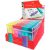 254681 FABER CASTELL EXPOSITOR DE 10+1 SIN CARGO ESTUCHE 8 MARCADORES TEXTLINER 1546 PASTEL C/SURTIDOS