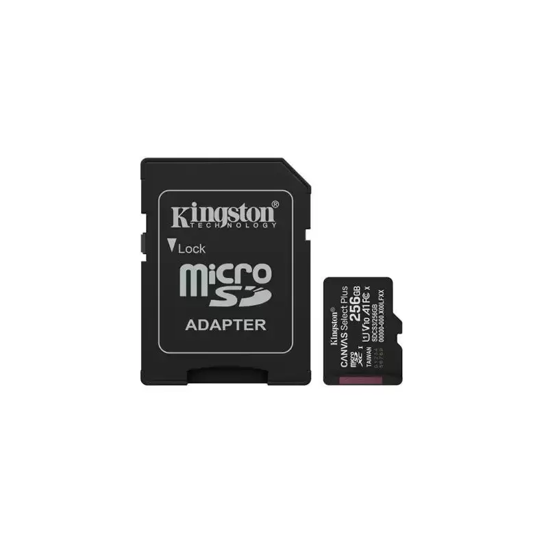 SDCS3/256GB KINGSTON TARJETA DE MEMORIA MICRO SDXC CANVAS SELECT PLUS 256GB C/ADAPTADOR