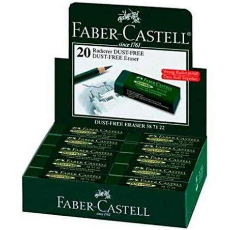 587122 FABER CASTELL GOMA DE BORRAR DUST-FREE ART ERASER VERDE