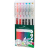 640908 FABER CASTELL BOLÍGRAFO ROLLER FAST GEL GRIP 0.7MM C/SURTIDOS ESTUCHE 6 UD