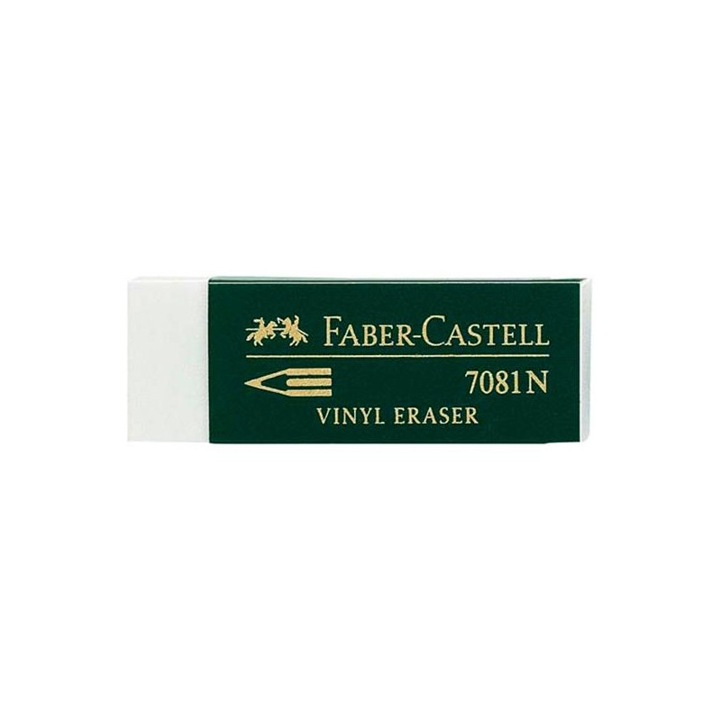 B-7081-2 FABER CASTELL GOMA DE BORRAR 7081 N BLANCO -EN BLISTER DE 2