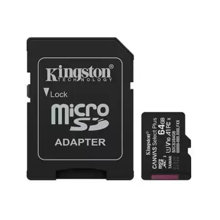 SDCS3/64GB KINGSTON TARJETA DE MEMORIA MICRO SDXC CANVAS SELECT PLUS 64GB C/ADAPTADOR