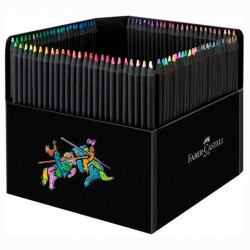 116411 FABER CASTELL LÁPICES DE COLORES BLACK EDITION C/SURTIDOS ESTUCHE CARTÓN CON SOPORTE 100 UD