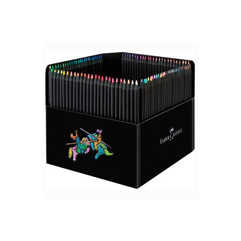 116411 FABER CASTELL LÁPICES DE COLORES BLACK EDITION C/SURTIDOS ESTUCHE CARTÓN CON SOPORTE 100 UD