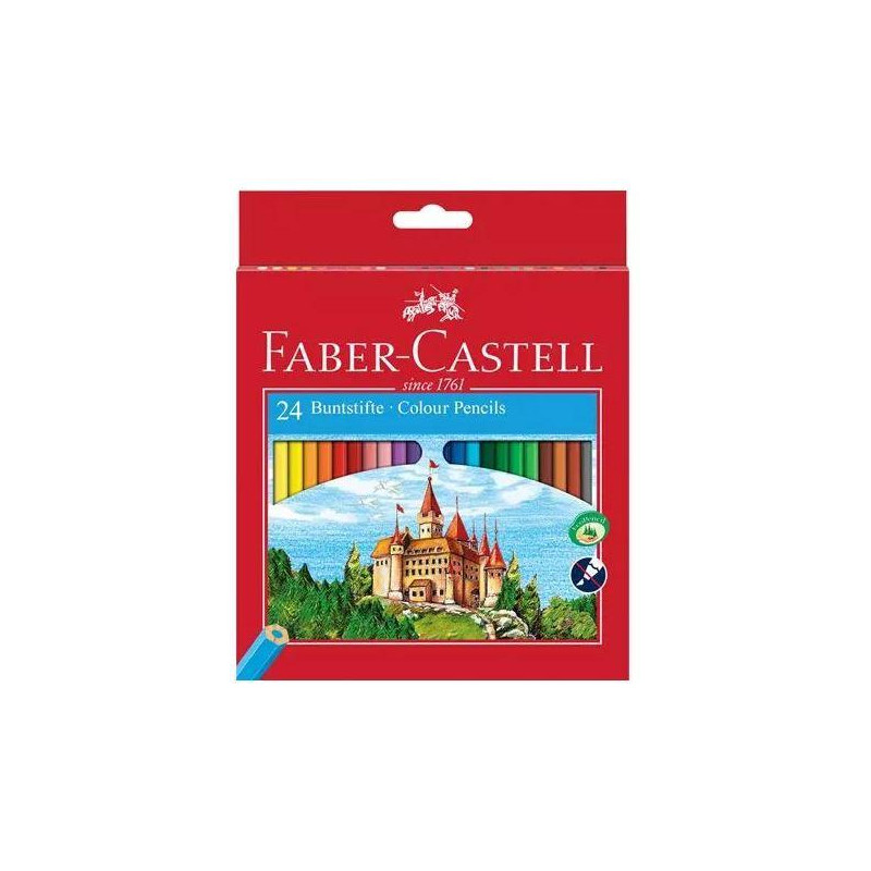 120124 FABER CASTELL LÁPICES DE COLORES CLASSIC C/SURTIDOS ESTUCHE 24 UD