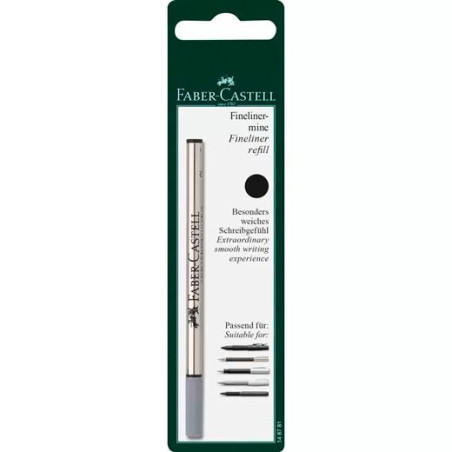 148781 FABER CASTELL BLISTER 1 RECAMBIO FINELINER NEGRO