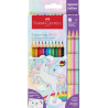 201542 FABER CASTELL LÁPICES DE COLORES COLOUR GRIP ESTUCHE DE 10+3 SPARKLE COLOR