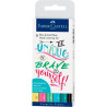 267116 FABER CASTELL ROTULADORES PITT ARTIST PEN HAND LETTERING SUPERFINA/PINCEL C/SURTIDOS PASTEL ESTUCHE 6 UD