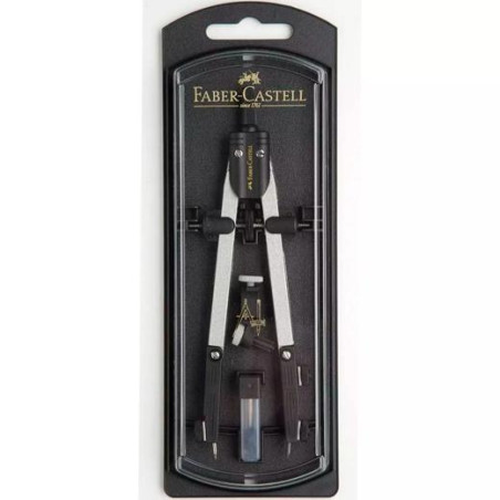 32722-8 FABER CASTELL COMPÁS ARTICULADO DE AJUSTE RÁPIDO ADAPTADOR UNIVERSAL 17CM + ACCESORIOS