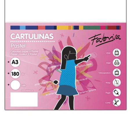 16552 FABRISA CARTULINA 180G A3 50H BLANCO