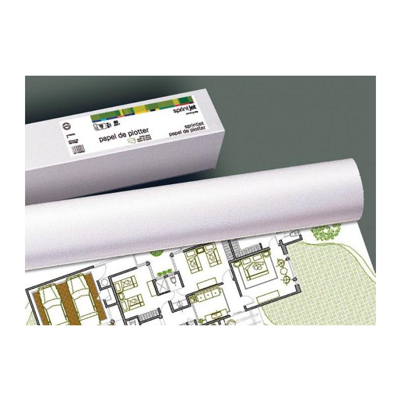 16094 FABRISA ROLLO DE PAPEL PARA PLOTTER 610MM(24")X50M 80GR BLANCO OPACO