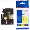 TZEFX621 BROTHER CINTA ROTULADORA LAMINADA FLEXIBLE TEXTO NEGRO SOBRE AMARILLO - 9MMX8M