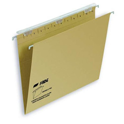 400064816 FADE CARPETA COLGANTE VISOR SUPERIOR LARGO TIKI KRAFT CARTULINA FOLIO CON ETIQUETAS -25U-