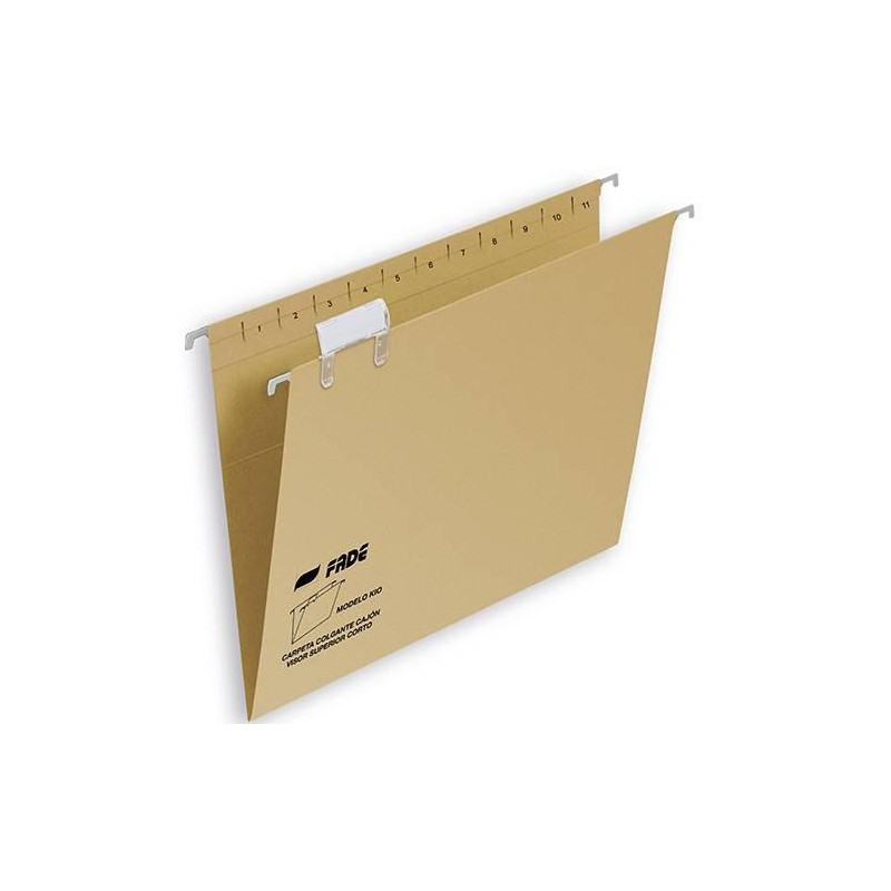 400064818 FADE CARPETA COLGANTE VISOR SUPERIOR KIO KRAFT CARTULINA A4 CON ETIQUETAS -50U-