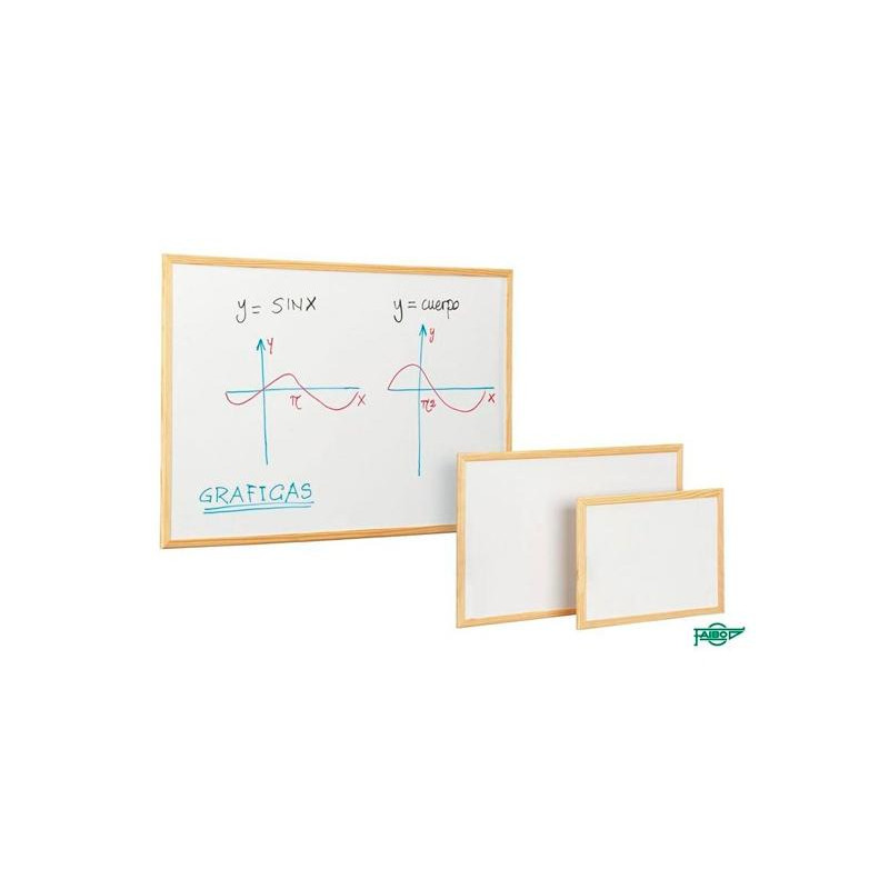 502-3 FAIBO PIZARRA BLANCA ECONÓMICA 60X90CM MARCO DE MADERA