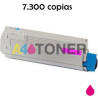 Toner OKI C822 magenta compatible al toner original OKI 44844614