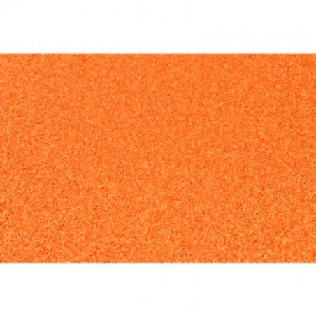 572ZG10 FAMA GOMA EVA 50X70 GROSOR 2MM GLITTER NARANJA PACK 10 UD