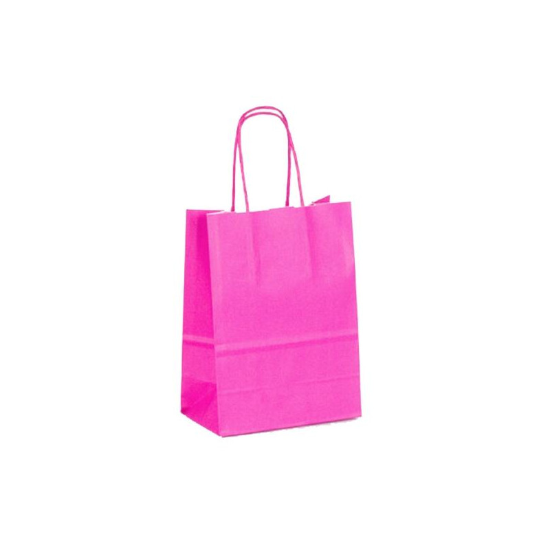 27265MA FAMA BOLSA DE ASA RETORCIDA 125GR 15X8X21CM PAPEL MAGENTA