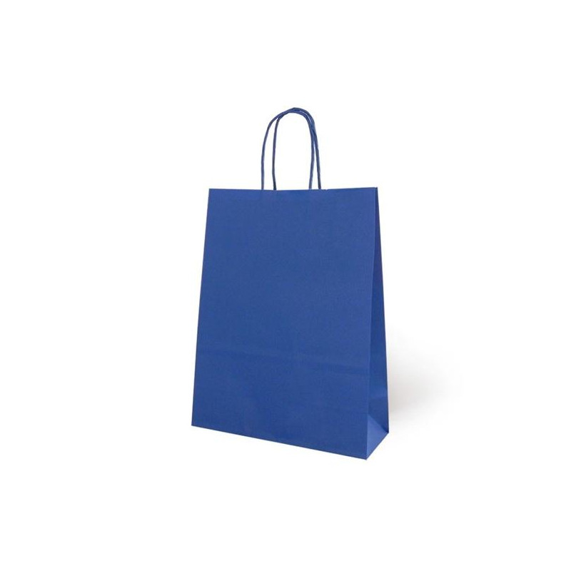 27266AE FAMA BOLSA DE ASA RETORCIDA 125GR 21X11X29CM PAPEL AZUL OSCURO