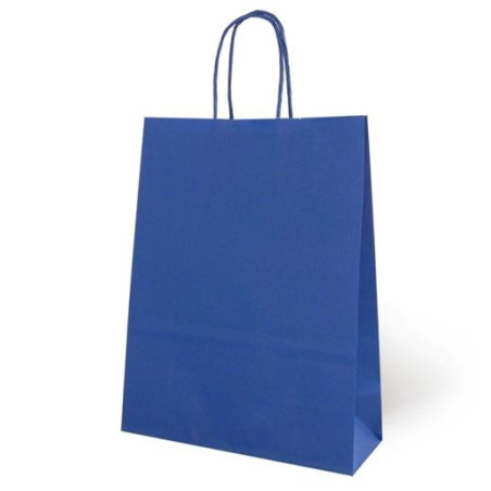 27266AE FAMA BOLSA DE ASA RETORCIDA 125GR 21X11X29CM PAPEL AZUL OSCURO