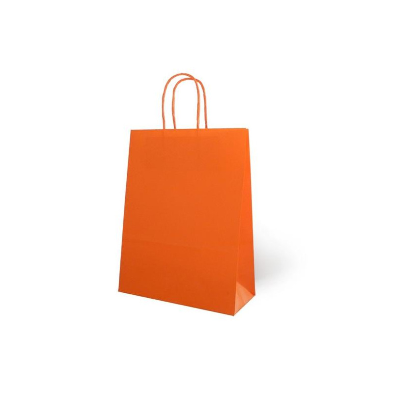 27266LR FAMA BOLSA DE ASA RETORCIDA 125GR 21X11X29CM PAPEL NARANJA