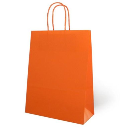 27266LR FAMA BOLSA DE ASA RETORCIDA 125GR 21X11X29CM PAPEL NARANJA