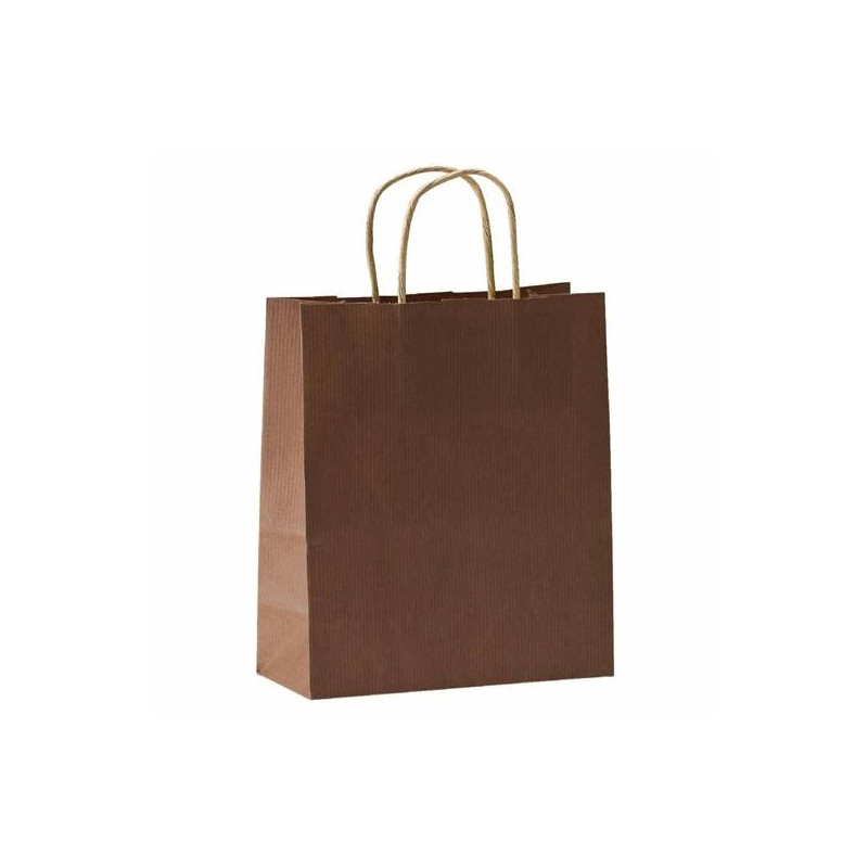 27268CT FAMA BOLSA DE ASA RETORCIDA 125GR 31X11X42CM PAPEL MARRON