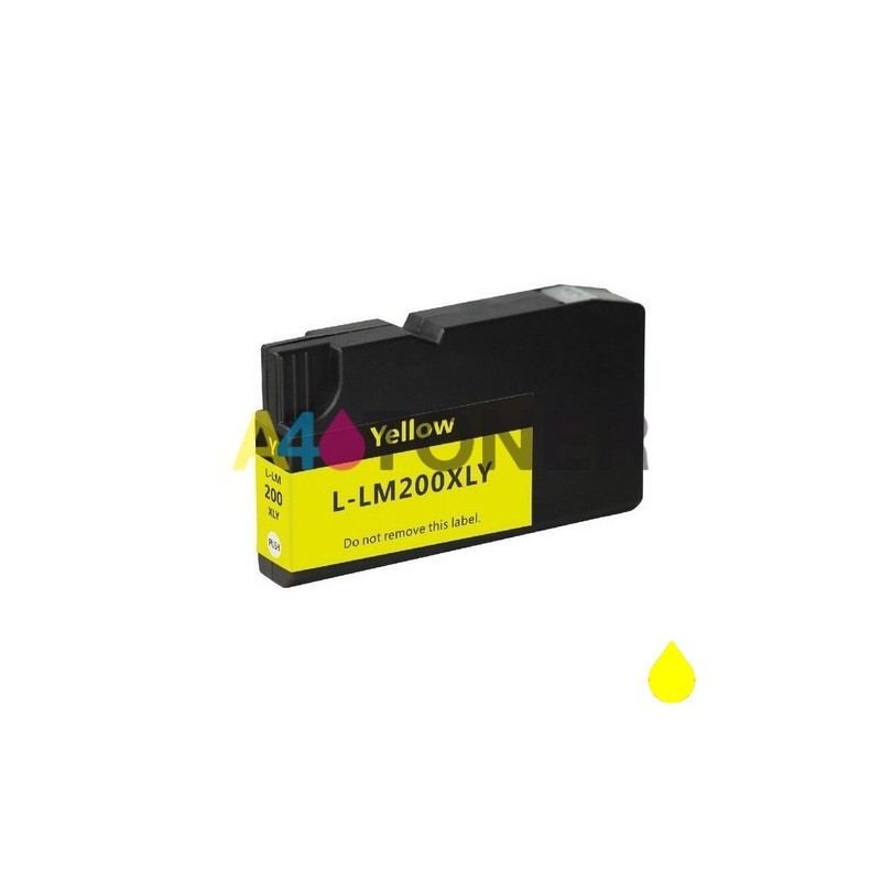 Cartucho de tinta Lexmark nº 200XL amarillo compatible al cartucho de tinta original lexmark 14L0200/14L0177E