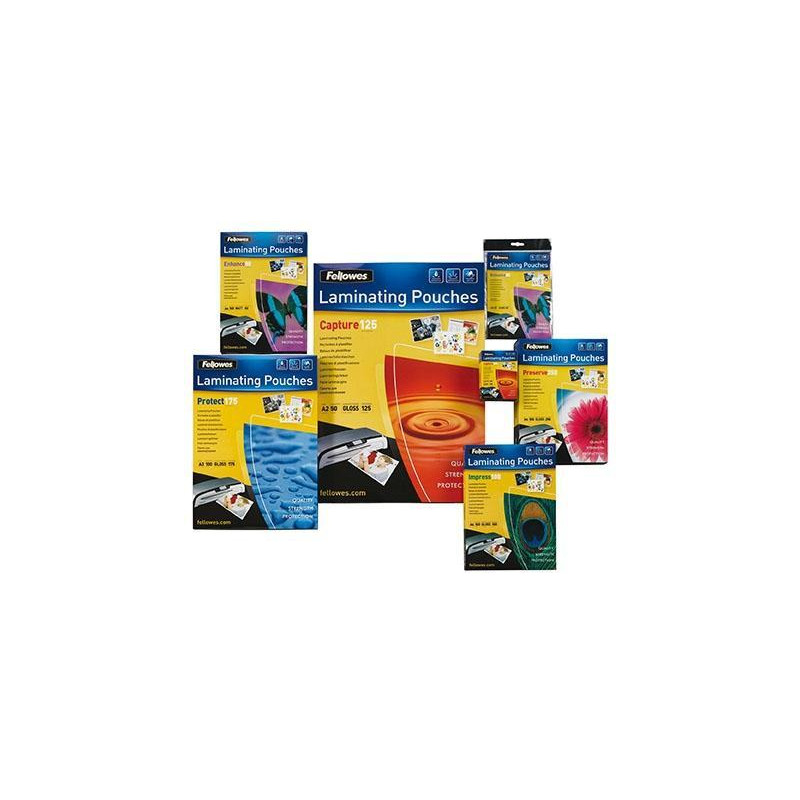 5306114 FELLOWES FUNDAS DE PLASTIFICAR 80 MICRAS A4 BRILLO PACK 100 UD