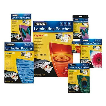 5306114 FELLOWES FUNDAS DE PLASTIFICAR 80 MICRAS A4 BRILLO PACK 100 UD