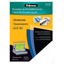 5471201 FELLOWES PORTADAS ENCUADERNACIÓN A3 PP 450 MICRAS TRANSPARENTE PACK 50 UD