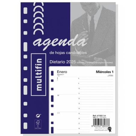 411020025 FINOCAM RECAMBIO AGENDA ANUAL MULTIFIN 3002-155X215MM 1DP 2025