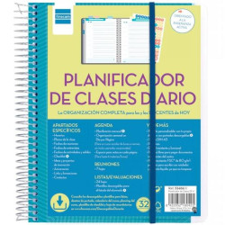 5340600 FINOCAM CUADERNO PLANIFICADOR DE CLASES DIARIO 1/4 1DP ESPIRAL T/POLIPROPILENO ESPAÑOL