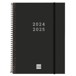 636240325 FINOCAM AGENDA ESPIRAL 18 MESES E10 SVH CIERRE C/GOMA NEGRO 2024-2025