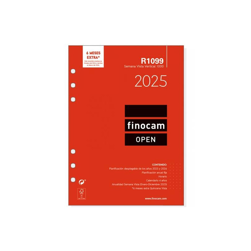 711520025 FINOCAM RECAMBIO ANUAL OPEN R1099 1000-155X215MM SVV 2025