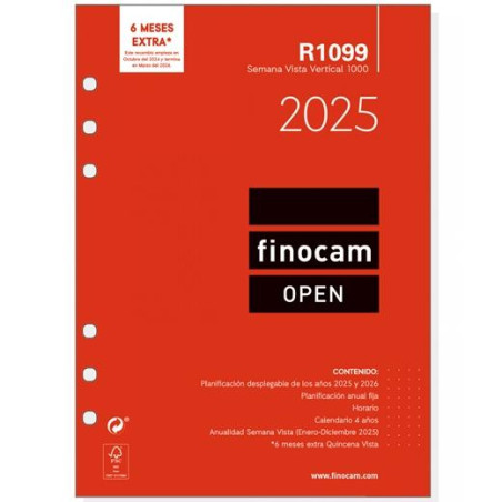 711520025 FINOCAM RECAMBIO ANUAL OPEN R1099 1000-155X215MM SVV 2025