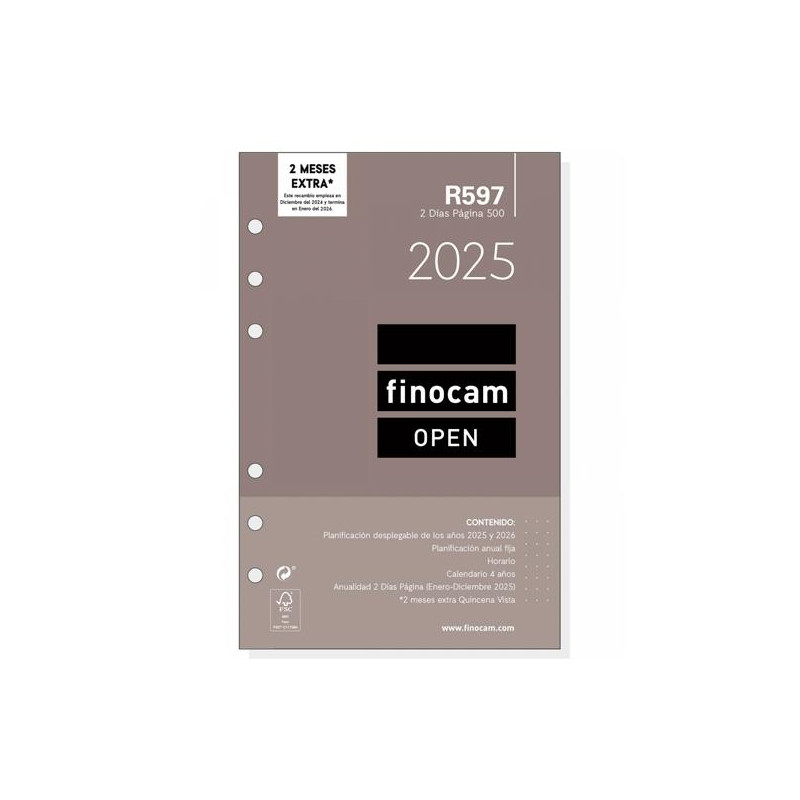 711600025 FINOCAM RECAMBIO ANUAL OPEN R597 500-117X181MM 2DP 2025