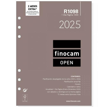 711680025 FINOCAM RECAMBIO ANUAL OPEN R1098 1000-155X215MM 1DP 2025