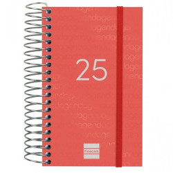 741083025 FINOCAM AGENDA ANUAL YEAR ESPIRAL E3-79X127MM 1DP ROJO 2025