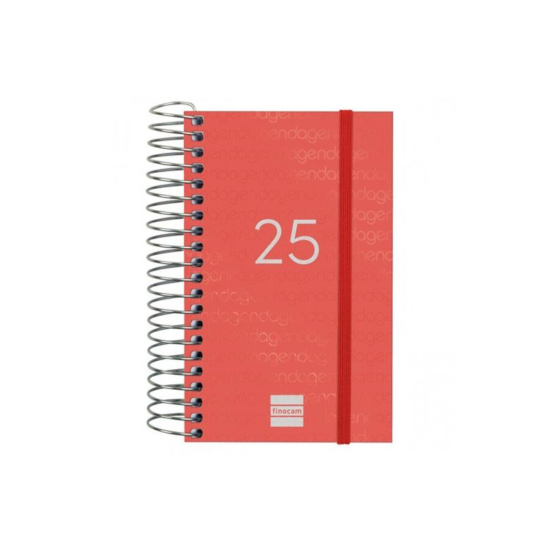 741083025 FINOCAM AGENDA ANUAL YEAR ESPIRAL E3-79X127MM 1DP ROJO 2025