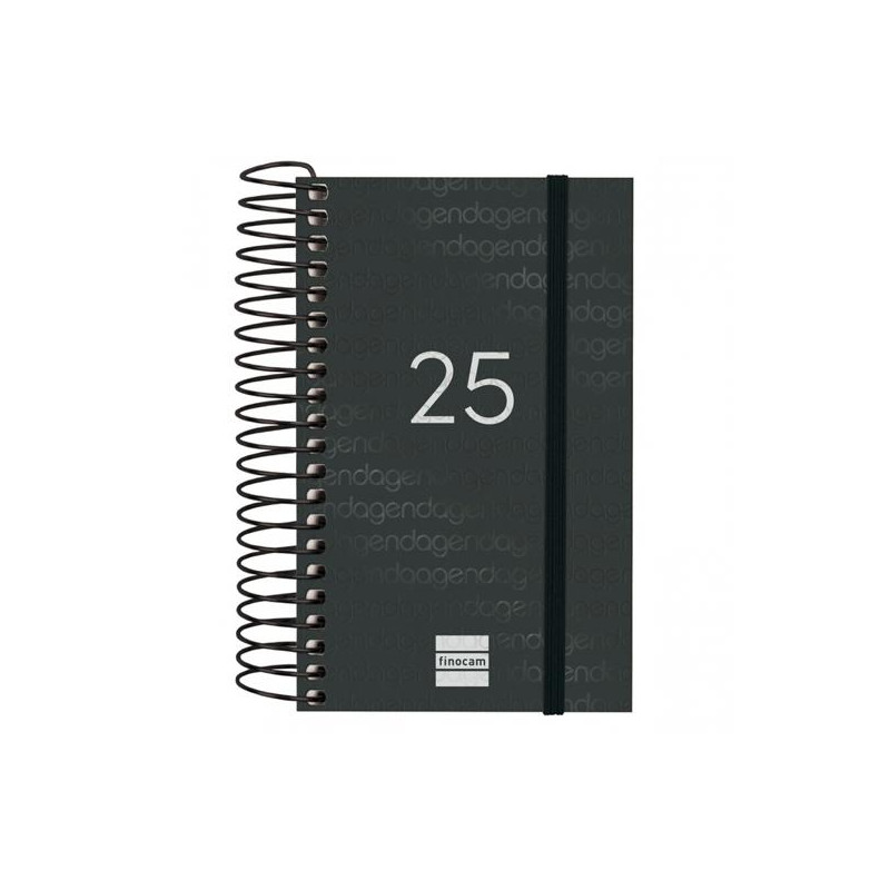 741086025 FINOCAM AGENDA ANUAL YEAR ESPIRAL E3-79X127MM 1DP NEGRO 2025