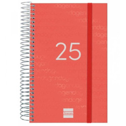 741093025 FINOCAM AGENDA ANUAL YEAR ESPIRAL E5-117X181MM 1DP ROJO 2025