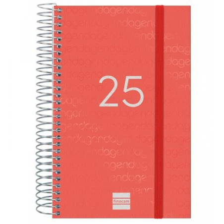 741093025 FINOCAM AGENDA ANUAL YEAR ESPIRAL E5-117X181MM 1DP ROJO 2025