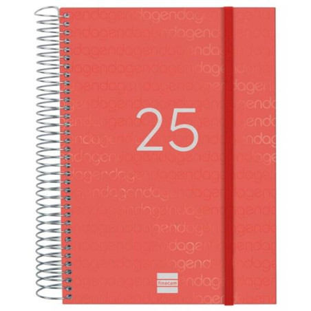 741103025 FINOCAM AGENDA ANUAL YEAR ESPIRAL E10-155X212MM 1DP ROJO 2025