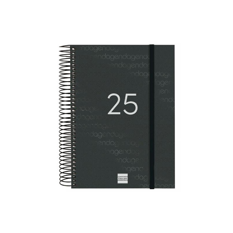 741106025 FINOCAM AGENDA ANUAL YEAR ESPIRAL E10-155X212MM 1DP NEGRO 2025