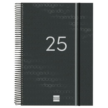 741116025 FINOCAM AGENDA ANUAL YEAR ESPIRAL E40-210X297MM 1DP NEGRO 2025